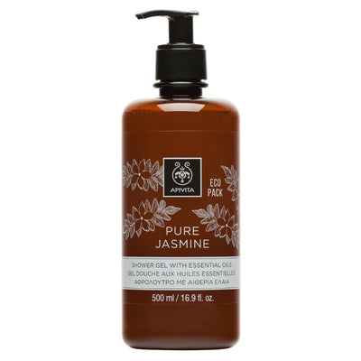 Apivita PURE JASMINE Aφρόλουτρο με Aιθέρια Έλαια Ecopack 500ml - Kamara Pharmacy