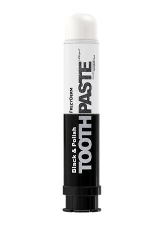 FREZYDERM BLACK & POLISH TOOTHPASTE Οδοντόκρεμα για Λεύκανση με Ενεργό Άνθρακα 75ml - Kamara Pharmacy