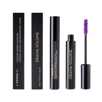 Korres BLACK VOLCANIC MINERALS Drama Volume Mascara 05 Lavender Pop - Kamara Pharmacy