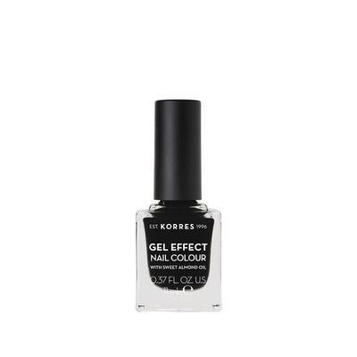 Korres GEL EFFECT NAIL COLOUR 100 Black - Kamara Pharmacy