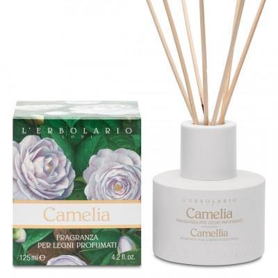 L'erbolario Αρωματικό χώρου με ξύλινα sticks Camelia 125 ml - Kamara Pharmacy