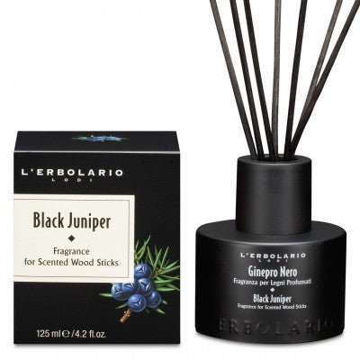 L'erbolario Αρωματικό χώρου με ξύλινα sticks Ginepro Nero 125 ml - Kamara Pharmacy