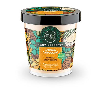 Organic Shop Body Desserts Caramel Cappuccino Συσφικτική κρέμα σώματος 450ml - Kamara Pharmacy